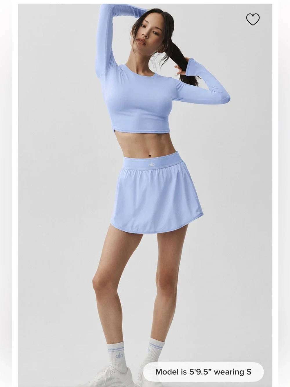NWT Alo Match Point Tennis Skirt - Light Provence Blue